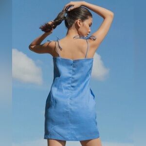 Old Navy Blue Linen Dress